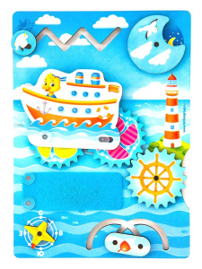 Развивающая доска Мастер Игрушек Бизиборд Кораблик 19х14 см