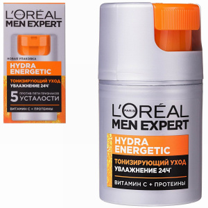Гидра Энергетик L'OREAL Men Expert Увлажняющий уход Против 5 Признаков Усталости 50мл