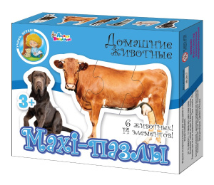 Пазлы-maxi ДК Домашние животные , 14 элементов