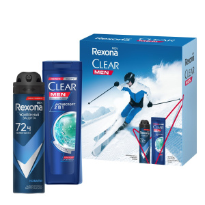 Подарочный набор REXONA Men+Clear Абсолютная уверенность (150+200) мл