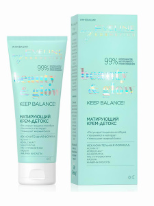 EVELINE Beauty&Glow Крем-Детокс матирующий 75мл