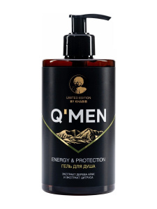 Q'MEN Мужской гель для душа Бодрость и Защита 410 мл
