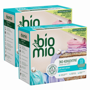 BioMio Стиральный порошок для цветного и белого белья 1000гр 2шт