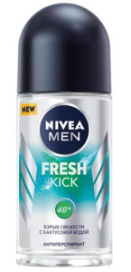 NIVEA MEN Дезодорант FRESH KICK ролик 50мл