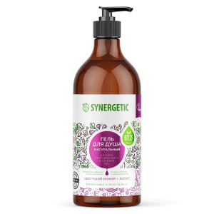 SYNERGETIC Натуральный гель для душа биоразлагаемый. Цветущий инжир и лотос 750мл