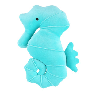 Мягкая игрушка Abtoys Морские обитатели. Игрушка-подушка Морской конек бирюзовая, 28см