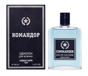 Одеколон Новая Заря Командор 100мл в футляре