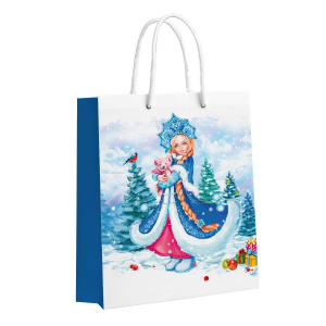 Подарочный пакет ND Play Снегурочка на опушке 335*406*155 мм