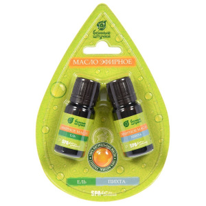 Набор эфирных масел ель и пихта 2 масла по 10 мл в блистере в форме капли Банные штучки