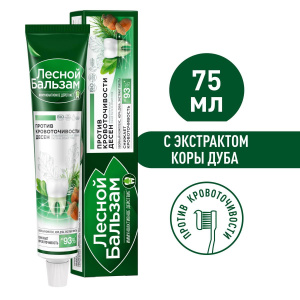 Лесной Бальзам Зубная паста Против кровоточивости десен с экстрактом Коры Дуба 75мл