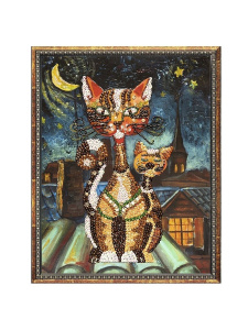 Мозаика из пайеток на холсте Коты 30*40 см Мозаика из пайеток на холсте Коты 30*40 см