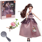 Кукла ABtoys "Королевский прием" с диадемой, в длинном платье, темные волосы 30см