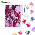 Набор для творчества Maxi Art Картина стразами на холсте Фламинго 20х30см