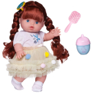 Пупс-кукла Junfa Baby Ardana в платье с бледно-зеленой воздушной юбкой с аксессуарами 32см
