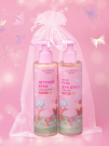 Подарочный набор косметики Glowgirl детский Гель для душа золотое сияние + Крем "Суфле для тела" Мандарин. ЭКО продукт.