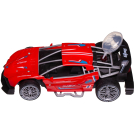 Машина р/у гоночная Junfa toys, 1:18, 27Мгц, изменяемый корпус, с эффектом выхлопного пара, аккумуляторный блок 3,7V, 2 цвета красный, желтый в ассортименте.