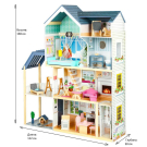 Игровой набор PAREMO Деревянный кукольный домик «Мэделин Авенью» с мебелью 28 предметов