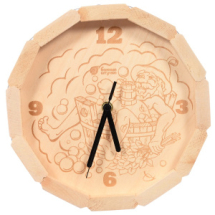 Часы Банные Штучки кварцевые в форме бочки, В парилке, в кор., 27х8 см