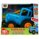 Игрушка-каталка УМка Синий трактор с палкой, музыкальная