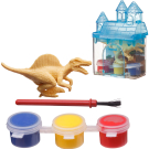 Набор для творчества Junfa Сказочный замок с секретами. Динозавр с красками и кисточкой, дисплей 18 шт