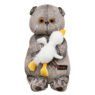 Кот Басик со спящим Гусиком 30 см