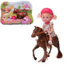 Кукла Defa Sairy Малышка-наездница в наборе с лошадкой и шлемом, 2 вида, 11 см
