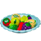 Игровой набор ABtoys Гастромаркет посуды, овощей и фруктов для резки