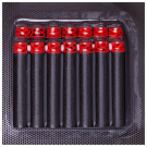 Бластер красно-черный в наборе с аксессуарами и мягкими снарядами 14 шт