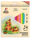 Цветные карандаши ЛУЧ Школа Творчества 24 цветов трехгранные деревянные