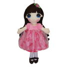 Кукла ABtoys Мягкое сердце, мягконабивная в розовом платье, 50 см
