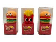 Точилка CENTRUM Fast food, два дизайна (бургер, картофель фри), высота 4 см, в индивидуальной пластиковой упаковке