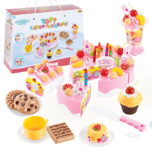 Помогаю Маме. Торт фруктовый (клубничный) в наборе с аксессуарами, 75 предметов