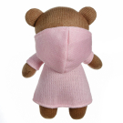 Мягкая игрушка ABtoys Knitted Мишка девочка вязаная, 25 см. в розовом платьице