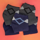Набор детских носков для мальчика 5 пары с рисунком размер 14-16 серый/синий