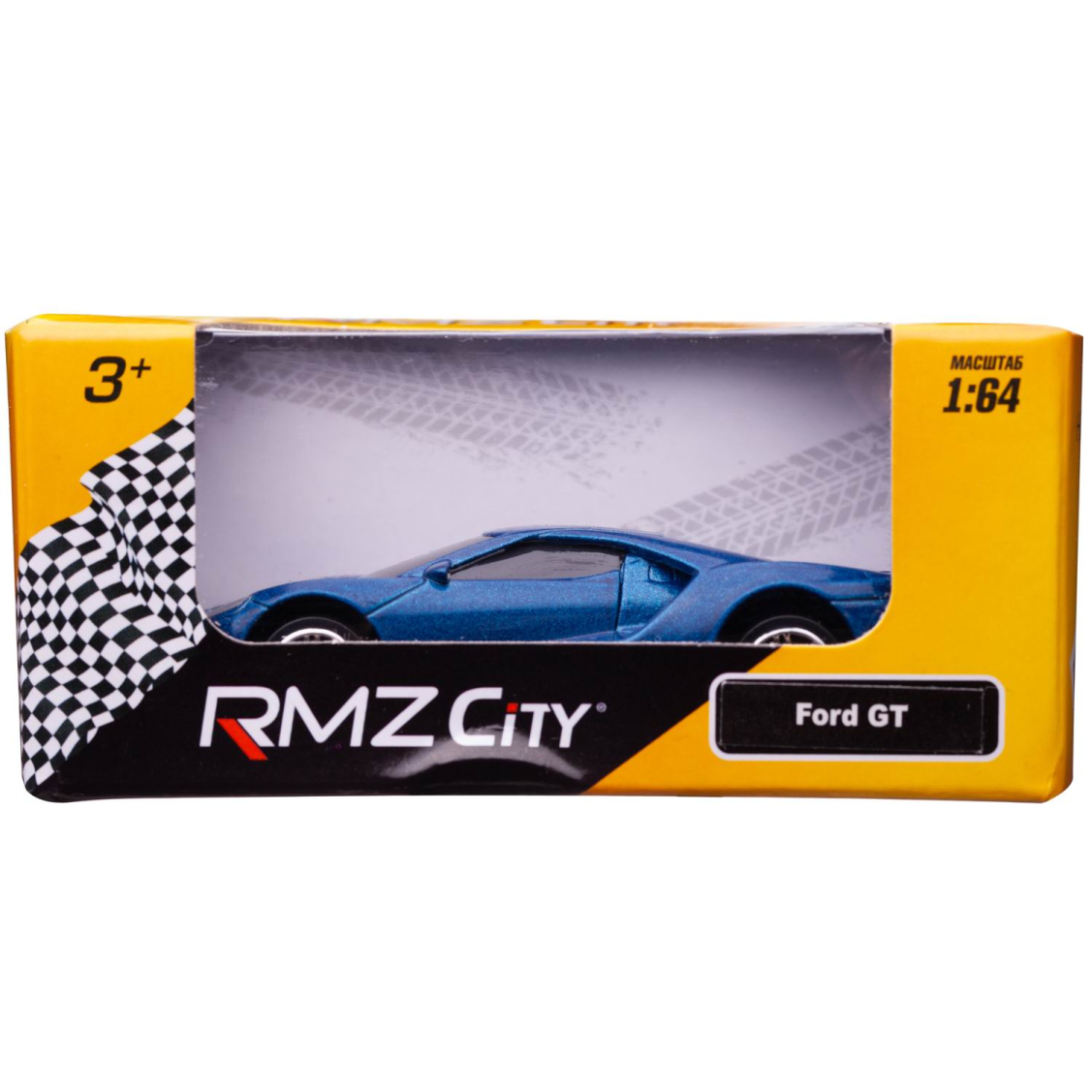 Машинка металлическая Uni-Fortune RMZ City 1:64 Ford GT 2019 (цвет синий)