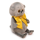 Мягкая игрушка BUDI BASA Кот Басик BABY с золотым бантом 20 см