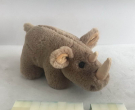 Мягкая игрушка ABtoys В дикой природе Носорог коричневый, 18 см.