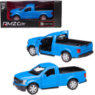 Машина металлическая RMZ City серия 1:32 Ford F150 2018, синий матовый цвет, двери открываются