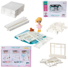 Игровой набор ABtoys Модульный домик (собери сам), 3 секции. Мини-кукла в гардеробной комнате, в наборе с аксессуарами