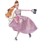 Кукла Junfa Atinil (Атинил) Цветочная гармония (в бледно-розовом платье) в наборе с букетом, 28см, блондинка