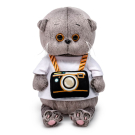 Мягкая игрушка BUDI BASA Кот Басик BABY с фотоаппаратом 20 см
