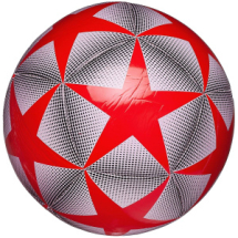 Футбольный мяч Junfa с красными звездами 22-23 см