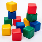 Набор кубиков из выдувной пластмассы 12 элементов (8 см)