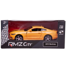 Машинка металлическая Uni-Fortune RMZ City серия 1:32 Ford Mustang GT 2015 with Strip инерционная, цвет желтый, двери открываются