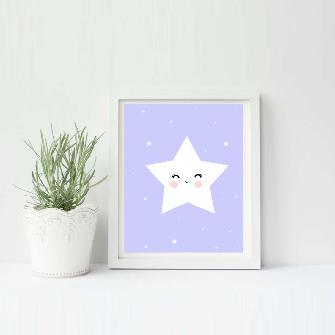 Интерьерный дизайнерский постер "Моя звездочка" (размер А4)