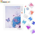 Набор для творчества Maxi Art Картина стразами на холсте Летние Цветы 20х30см