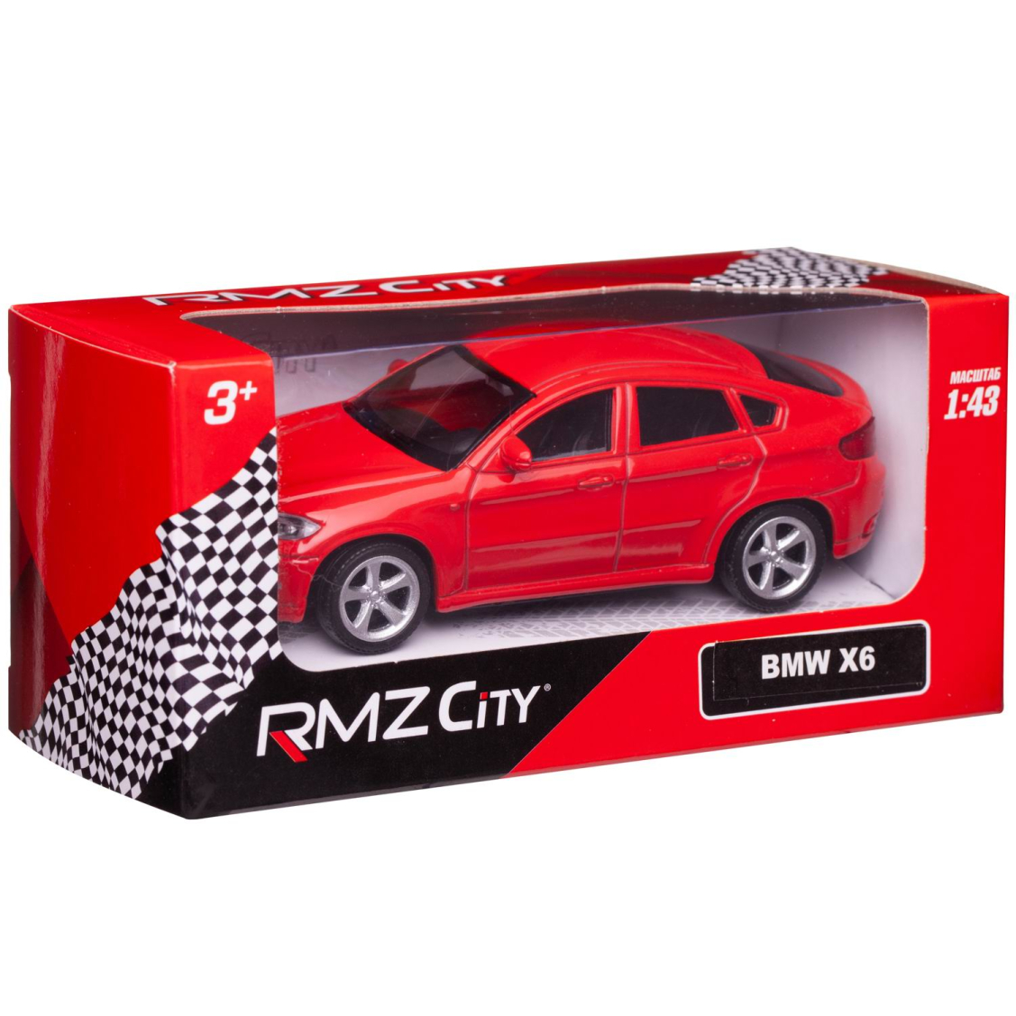 Машинка металлическая Uni-Fortune RMZ City 1:43 BMW X6 , без механизмов, цвет красный