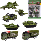 Игровой набор Junfa Боевая сила (6 военных инерционных машинок)