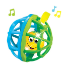 Музыкальная игрушка Азбукварик мячик хохотуша голубой-зеленый