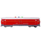 Поезд-локомотив Junfa красный пластмасовый фрикционный свет звук